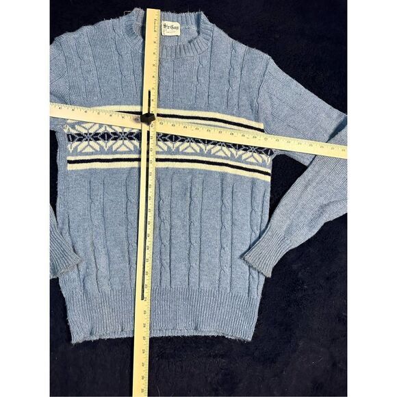 Vintage 1970s Sir Guy Cable Knit Geometric Pattern Cable Knit Sweater Sz Small/M - Picture 10 of 11
